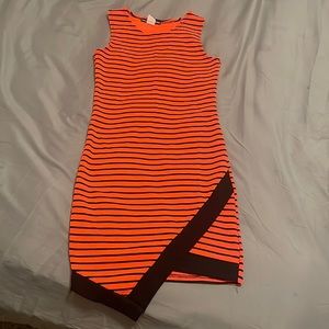 Small orange and black dress